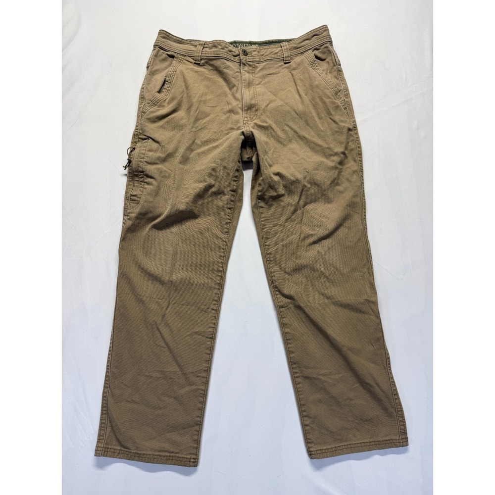 Legendary Outfitters Work Pants Mens 36x29.5 Tan Cotton Canvas Straight Leg